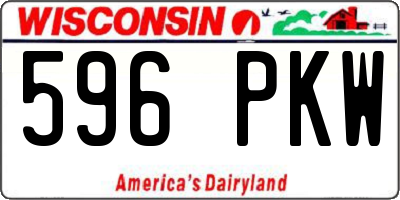 WI license plate 596PKW