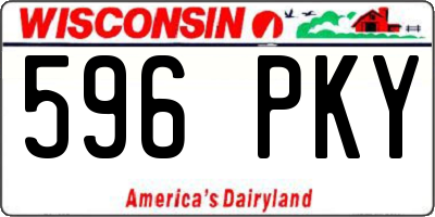WI license plate 596PKY
