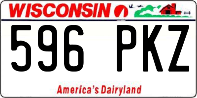 WI license plate 596PKZ