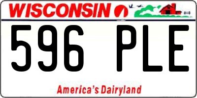WI license plate 596PLE