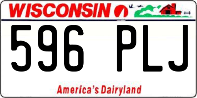 WI license plate 596PLJ