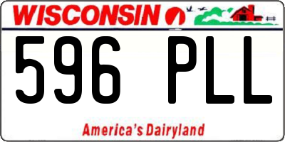 WI license plate 596PLL