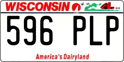 WI license plate 596PLP