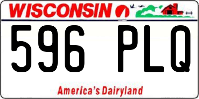 WI license plate 596PLQ