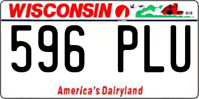 WI license plate 596PLU