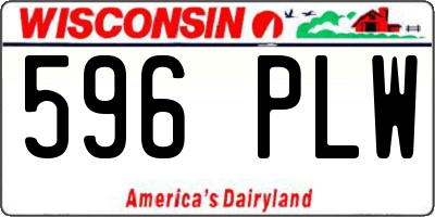 WI license plate 596PLW