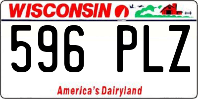 WI license plate 596PLZ