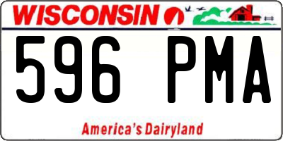 WI license plate 596PMA