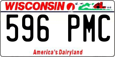 WI license plate 596PMC