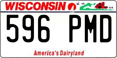 WI license plate 596PMD