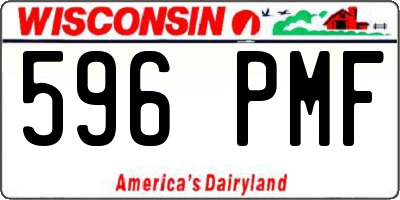 WI license plate 596PMF