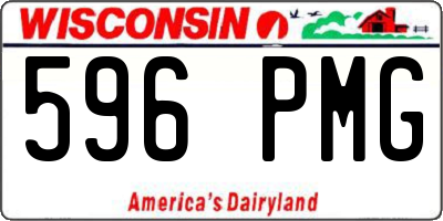 WI license plate 596PMG