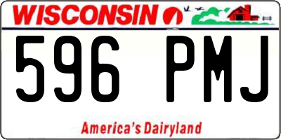 WI license plate 596PMJ