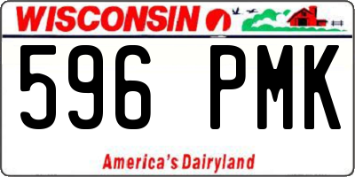 WI license plate 596PMK