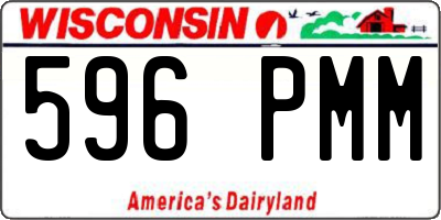 WI license plate 596PMM
