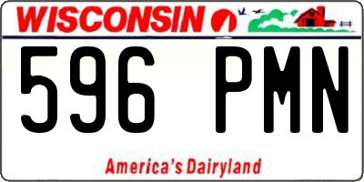 WI license plate 596PMN