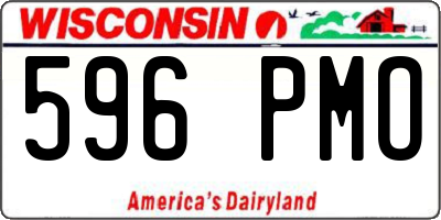 WI license plate 596PMO