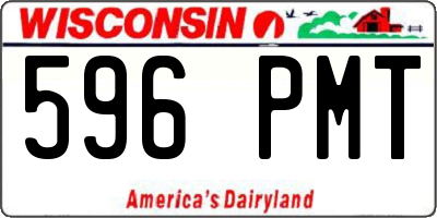 WI license plate 596PMT