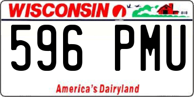 WI license plate 596PMU