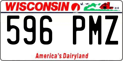 WI license plate 596PMZ