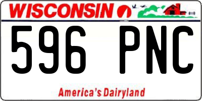 WI license plate 596PNC
