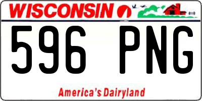 WI license plate 596PNG