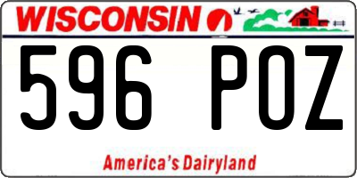 WI license plate 596POZ