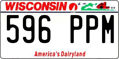 WI license plate 596PPM