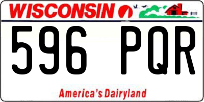 WI license plate 596PQR