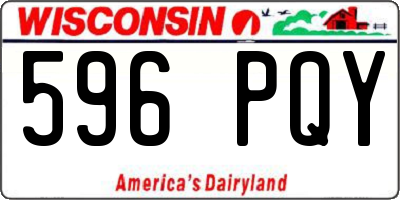 WI license plate 596PQY