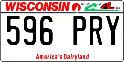 WI license plate 596PRY