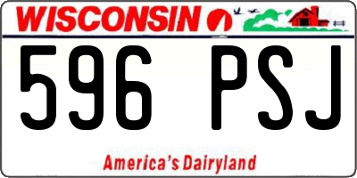 WI license plate 596PSJ