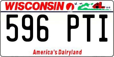 WI license plate 596PTI