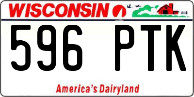 WI license plate 596PTK