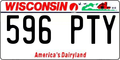 WI license plate 596PTY