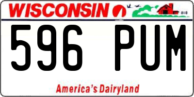 WI license plate 596PUM
