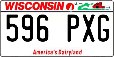 WI license plate 596PXG