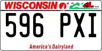WI license plate 596PXI