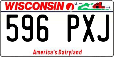 WI license plate 596PXJ