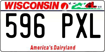 WI license plate 596PXL