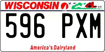 WI license plate 596PXM