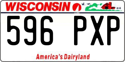 WI license plate 596PXP