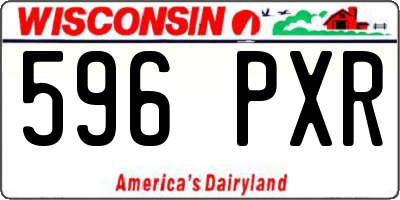 WI license plate 596PXR