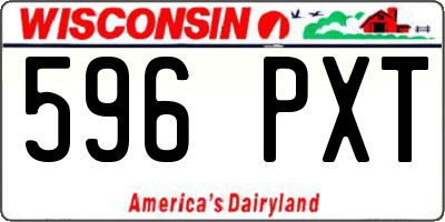 WI license plate 596PXT
