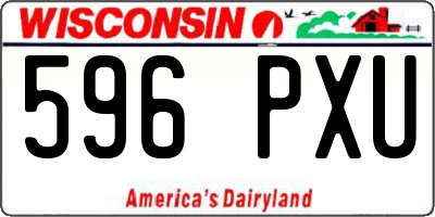 WI license plate 596PXU