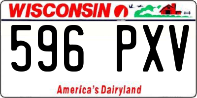 WI license plate 596PXV