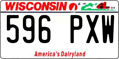 WI license plate 596PXW