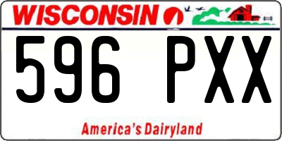 WI license plate 596PXX