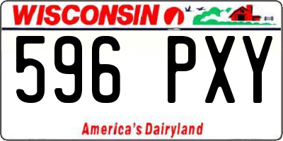 WI license plate 596PXY