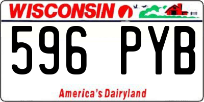 WI license plate 596PYB